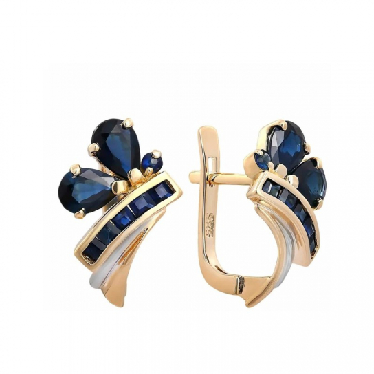 Серьги с сапфиром из золота