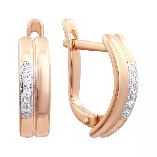 Серьги с бриллиантами из золота