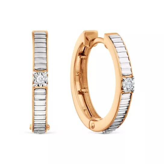 Серьги с бриллиантами из золота