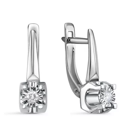 Серьги с бриллиантами из золота