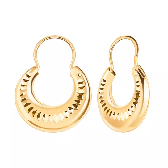 Серьги-калачи из золота