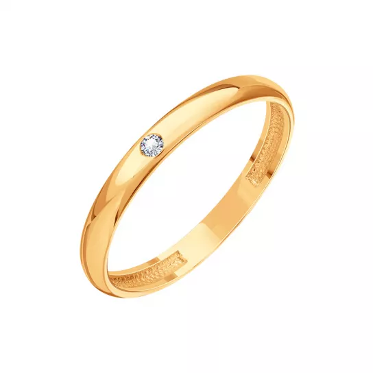 Кольцо с бриллиантами из золота