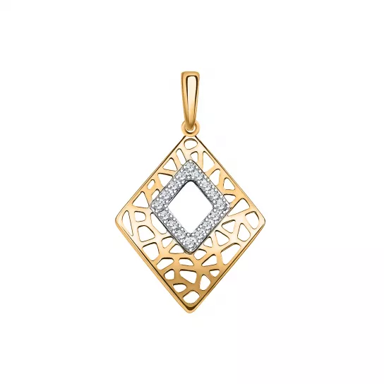 Подвеска с фианитом из золота