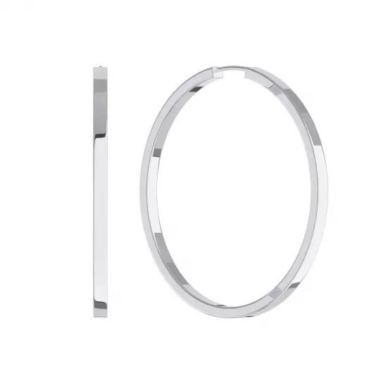 Серьги-конго из серебра