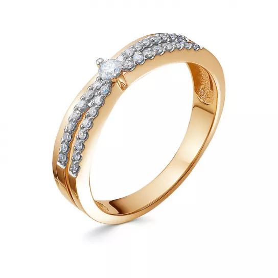 Кольцо с бриллиантами из золота