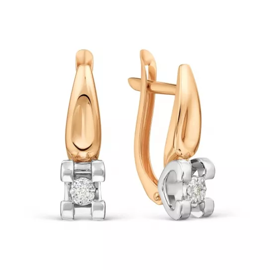 Серьги с бриллиантами из золота