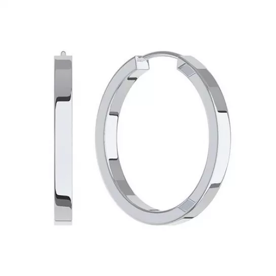 Серьги-конго из серебра