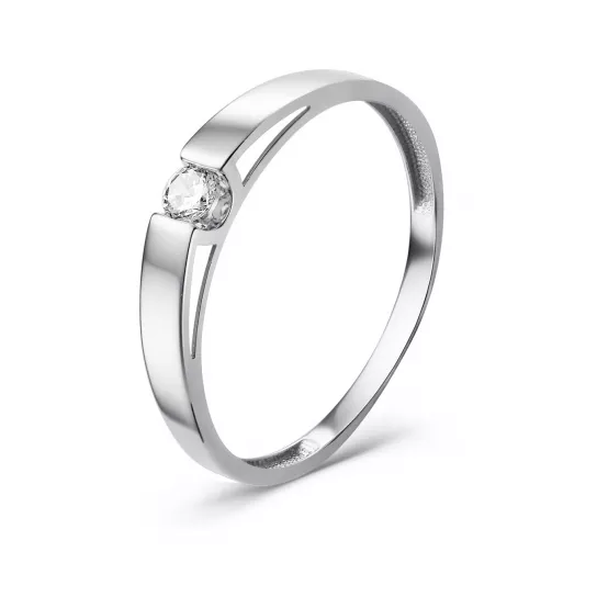 Кольцо с фианитом из золота