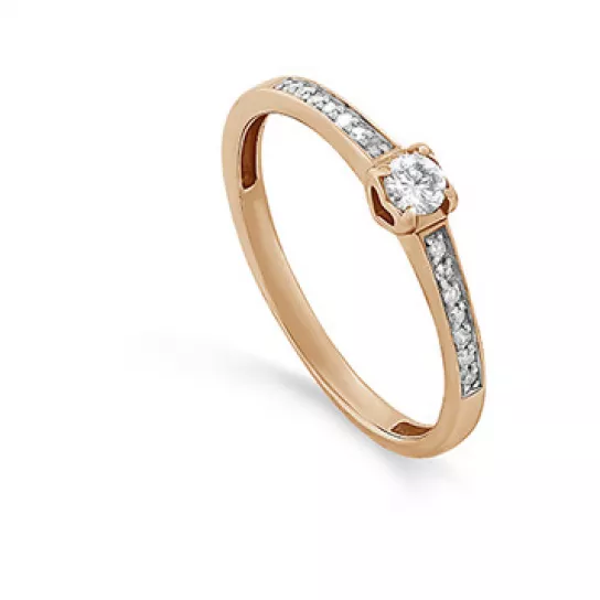 Кольцо с бриллиантами из золота