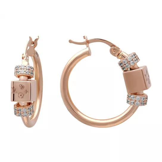 Серьги с фианитом из золота