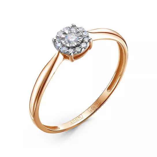 Кольцо с бриллиантами из золота