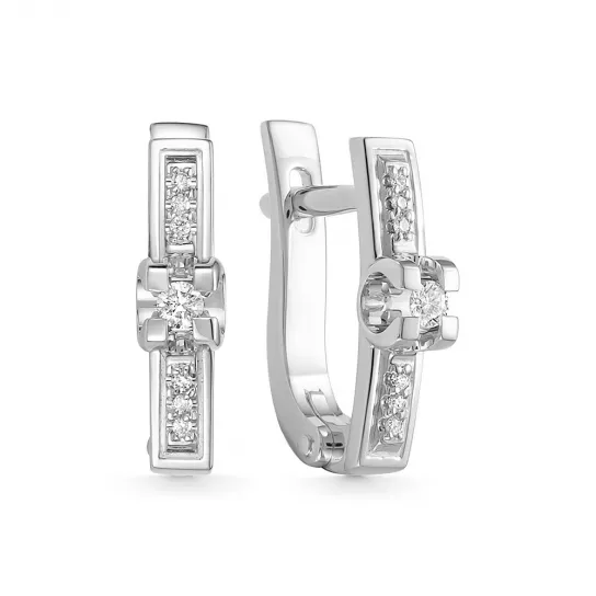 Серьги с бриллиантами из золота