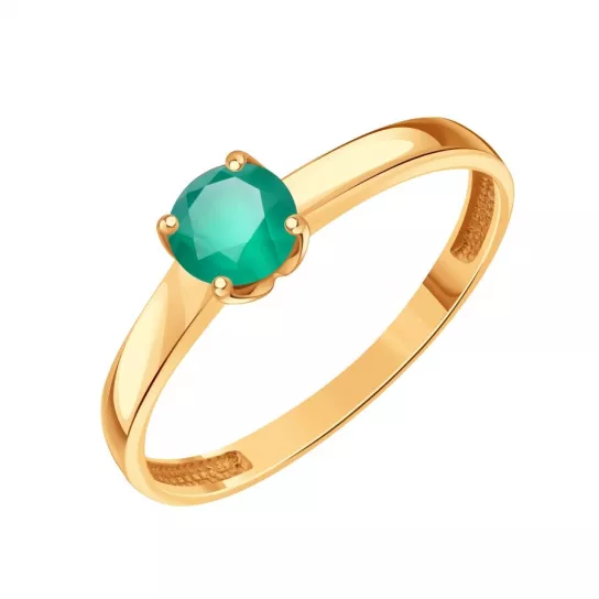 Кольцо с агатом из золота