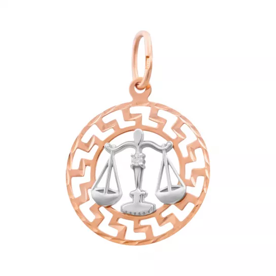 Подвеска зодиак с фианитом из золота